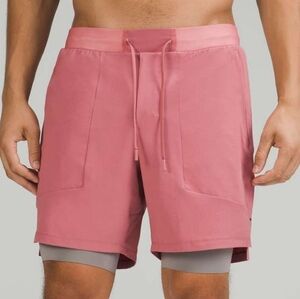 Lululemon License To Train 7" Lined Short Briar Rose SMALL